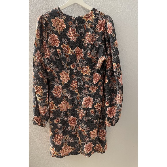 MINKPINK Women's Floral Balloon Sleeve Mehdya V-Neck Mini Dress Size Large NWT - Picture 4 of 7